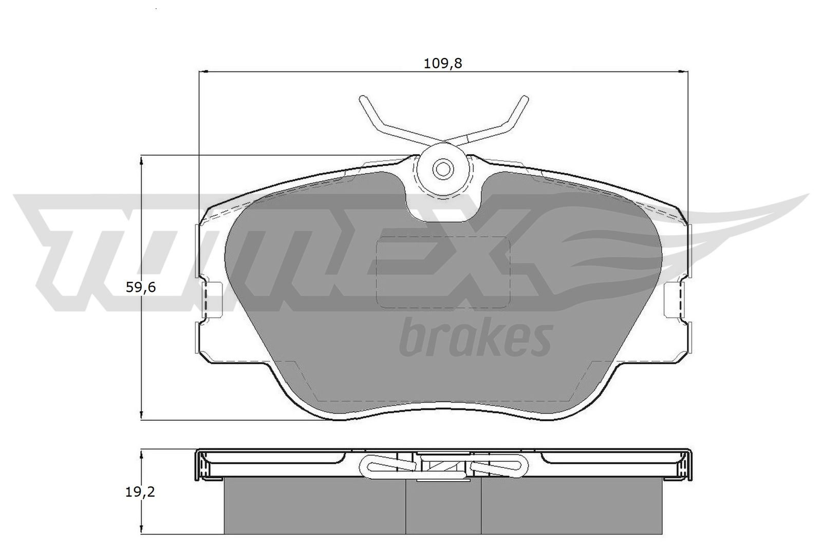 Sada brzdových platničiek kotúčovej brzdy TOMEX Brakes